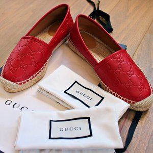 Gucci Signature leather espadrille